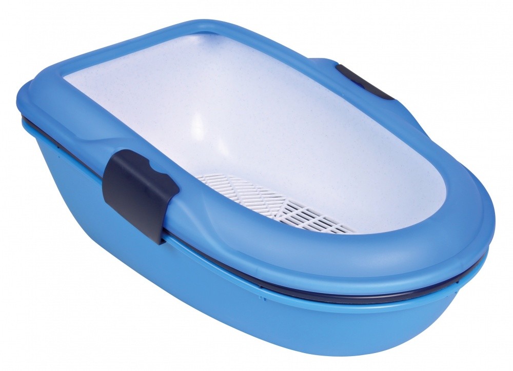 

Туалет для котов с рамкой и сеткой Berto Litter Tray, Threepart, with separating system серый/голубой 59x39x22 см Trixie BGL-TX-662