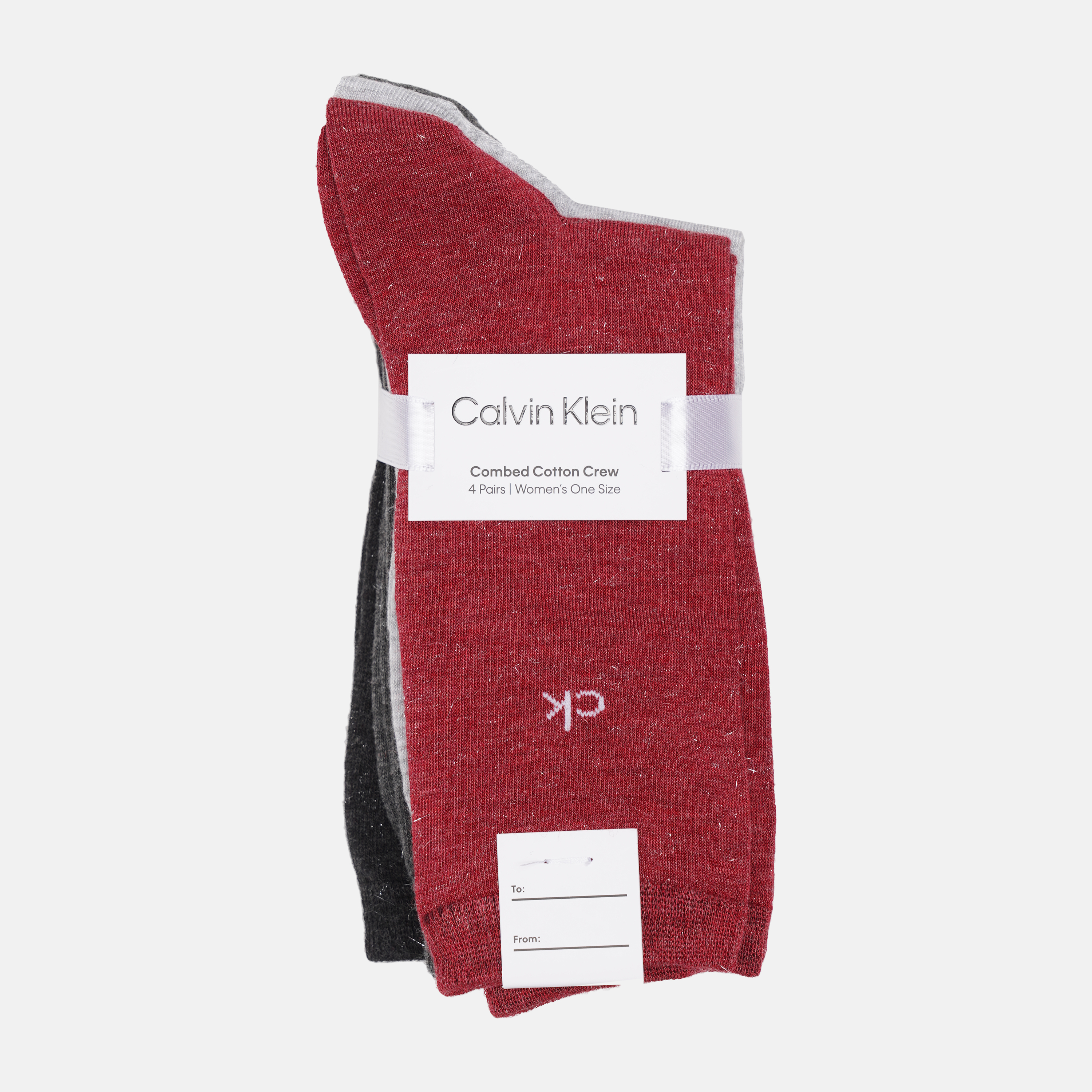 Акція на Набор носков Calvin Klein Jeans 100004807-003 37-40 4 пары Красный комбо (8720245208352) від Rozetka UA