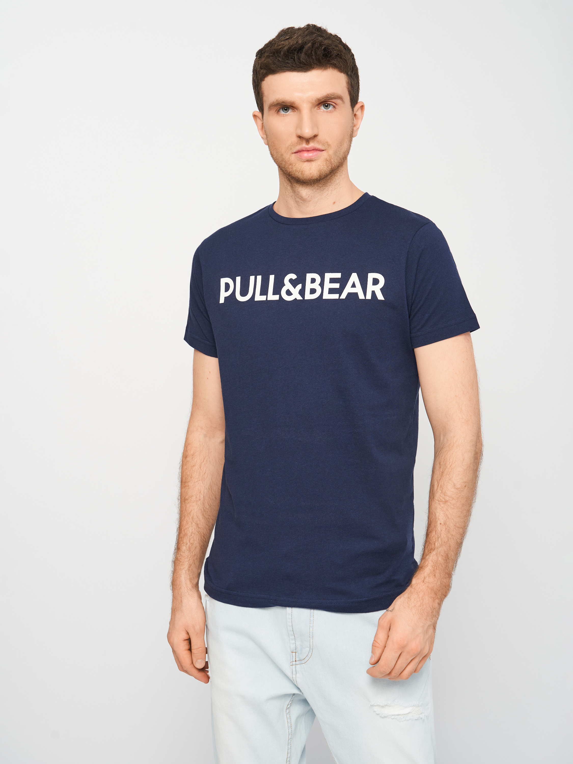 

Футболка Pull & Bear 9244/752/401  Синяя с принтом, Футболка Pull & Bear 9244/752/401 S Синяя с принтом