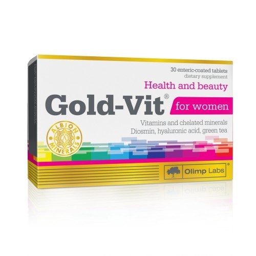 

Витамины для женщин Olimp Gold-Vit For Women, 30 таблеток (358471)