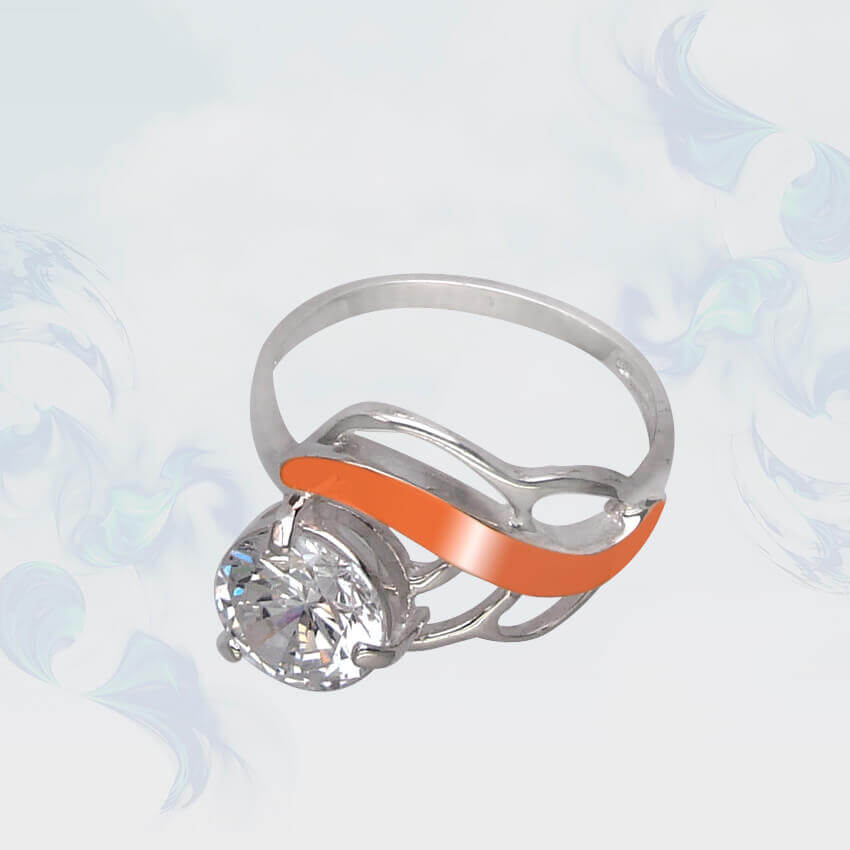 

Кольцо из серебра с золотыми вставками SilverUA модель 098 (размер 21)