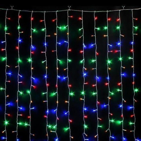 

Гирлянда T-RAINS 320-W Водопад штора 3х1,5м разноцветная LED