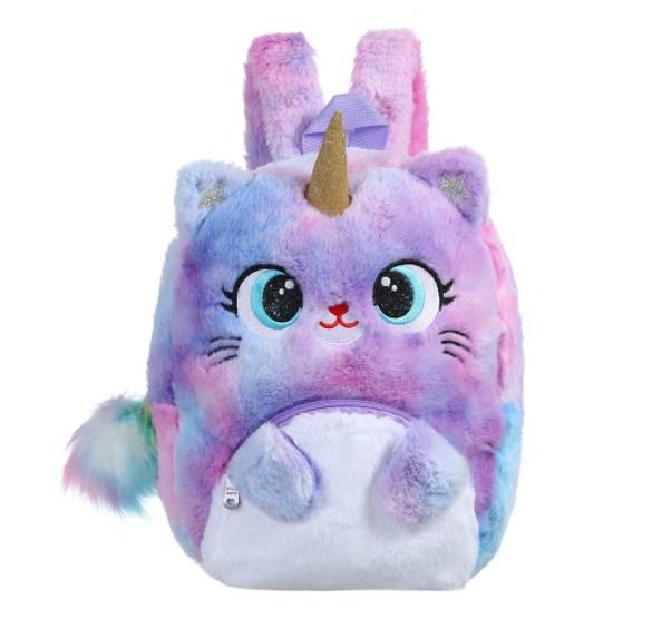 

Рюкзак "Фиолетовый Котик", цвета МИКС, ранец для детей, сумка мягкая игрушка