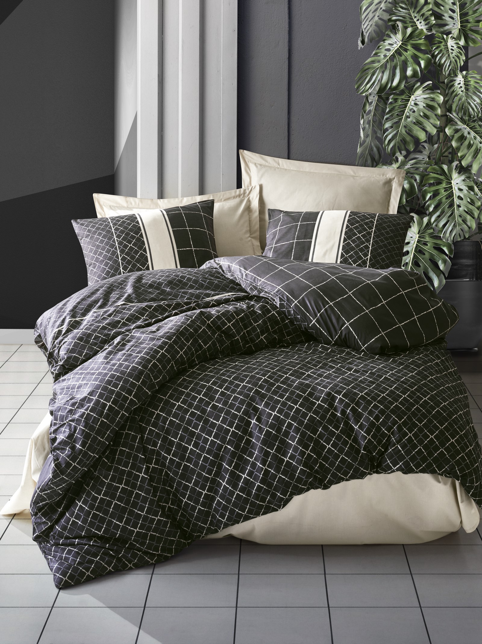 

Комплект постельного белья Cotton box Dark Antre Bej 200x220 см