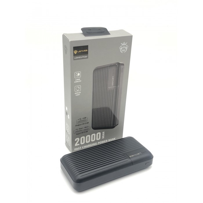 

УМБ Внешний аккумулятор Power bank Lenyes PX261 20000 Mah 2xUSB Чёрный