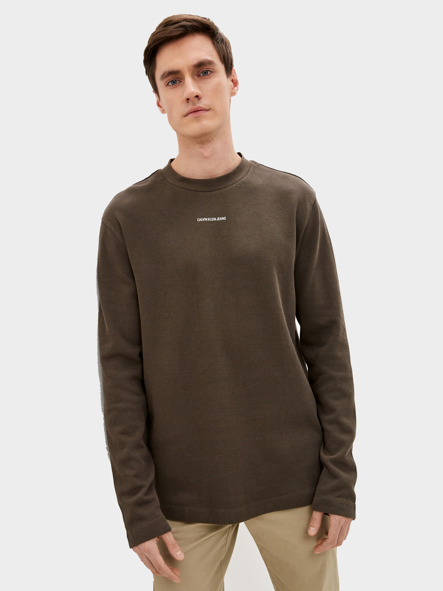 

Лонгслив Calvin Klein Jeans Micro Branding Rib Ls Tee J30J318646-LBL  Black Olive, Лонгслив Calvin Klein Jeans Micro Branding Rib Ls Tee J30J318646-LBL L Black Olive
