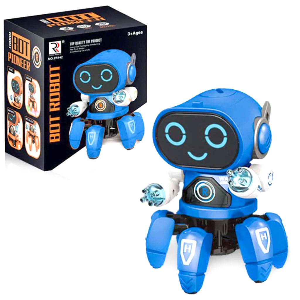 

Интерактивный танцующий робот музыкальный светится 16 см BOT ROBOT ZR142 синий
