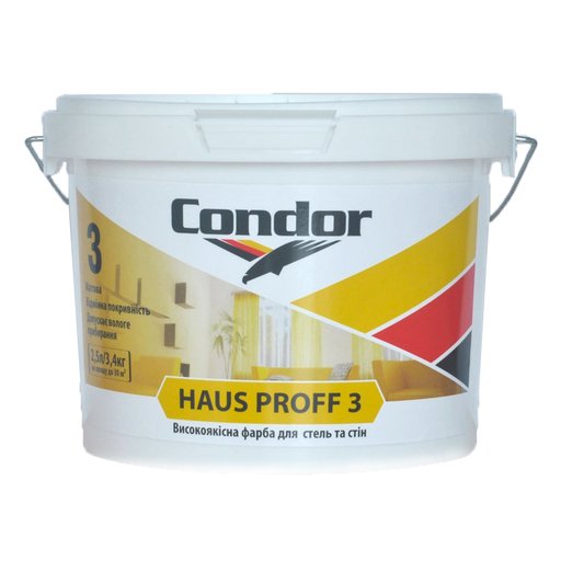 

Краска дисперсионная Condor Haus Proff 3 2.5 л (11403084)