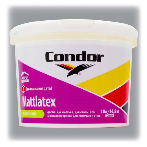 

Краска латексная Condor Mattlatex 10 л (11305070)