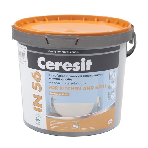 

Краска акриловая Ceresit IN 56 KITCHEN&BATH 5 л (11840661)
