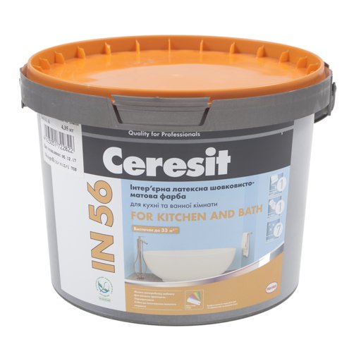 

Краска акриловая Ceresit IN 56 KITCHEN&BATH 3 л (11840696)
