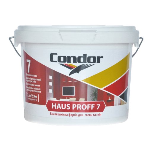 

Краска дисперсионная Condor Haus Proff 7 2.5 л (11403126)