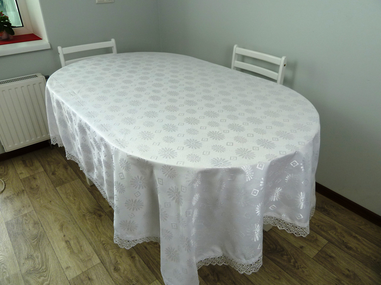 

Скатерть CARDION овальная Citir 160х220 см белая, roma