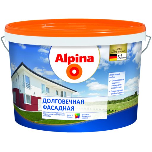 

Краска долговечная фасадная Alpina B3 9.4 л (11989593)