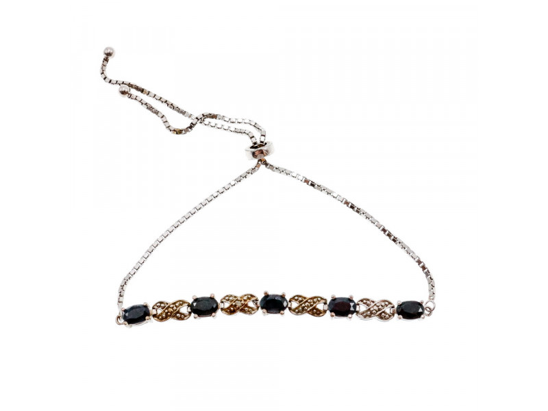 

Серебряный браслет 925 пробы с камнями Шпинель Натуральный Sky Jewelry 001588