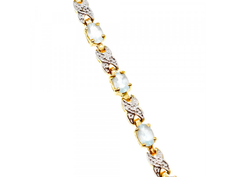 

Серебряный Браслет в позолоте с Топазами Натуральный Sky Jewelry 002370