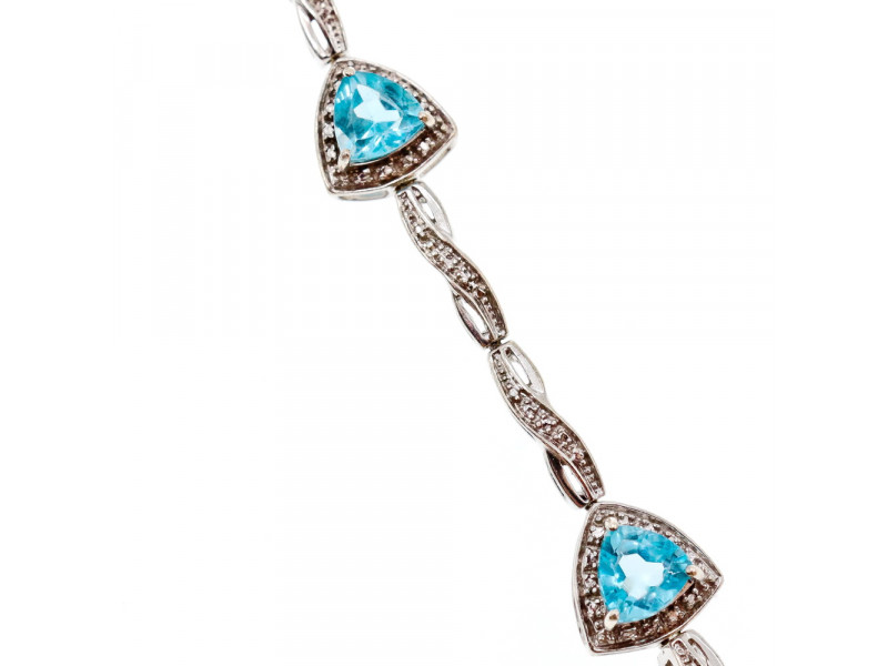 

Браслет из серебра с топазом Небеса 2627 Натуральный Sky Jewelry 002549