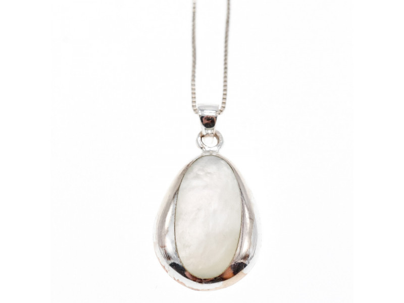 

Серебряная цепочка с кулоном Перламутр Италия Натуральный Sky Jewelry 002218