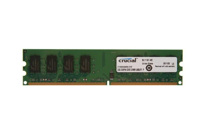 

Память 2Gb DDR2, 800 MHz, Crucial, CL6 (CT25664AA800)
