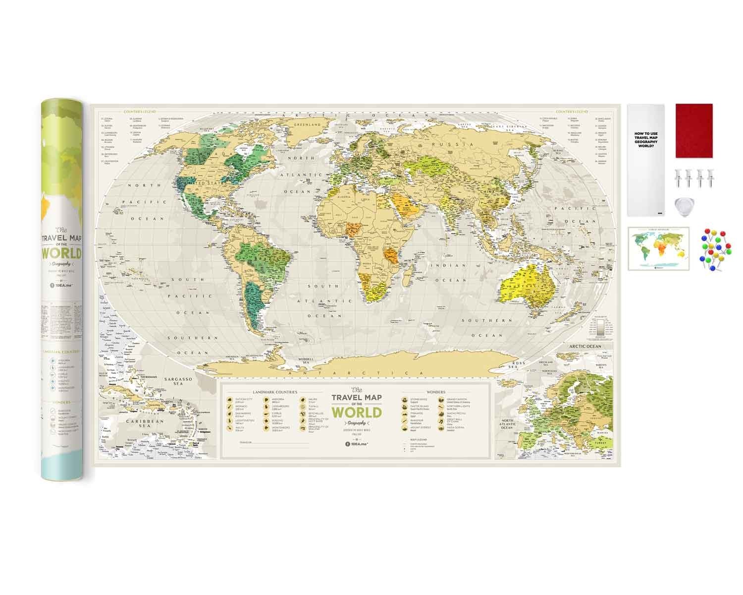 

Скретч-карта мира 1DEA.me Travel Map Geography World (GEOW) ENG 88*60 см