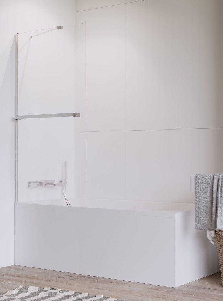 

Шторка для ванни Idea PNJ II 80 з тримачем рушника, RADAWAY (10001080-01-01W)