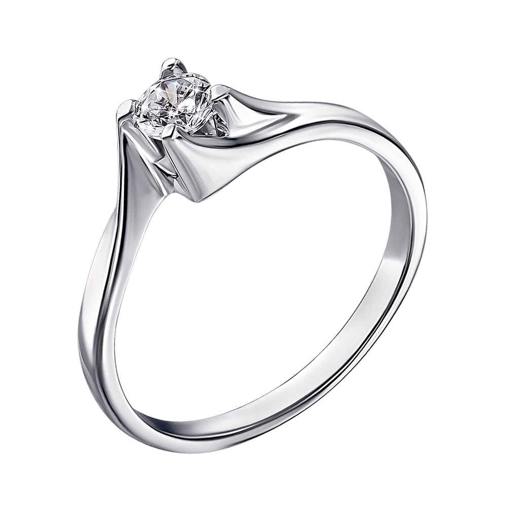 

Серебряное кольцо с цирконием 000118427 17 размера