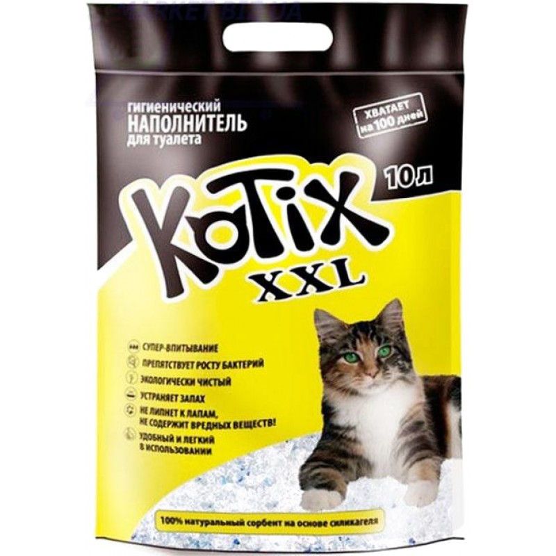 

Котикс Наполнитель силикагелевый KOTIX 10 л без аромата BGL-KT-24