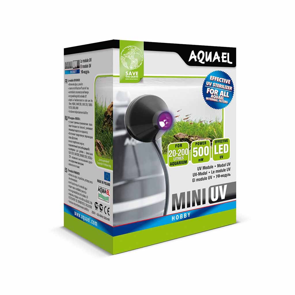 

Стерилизатор для аквариума MiniUV к FAN, UNI, TURBO, PAT MINI AQUAEL 1 Вт Aquael BGL-AE-106