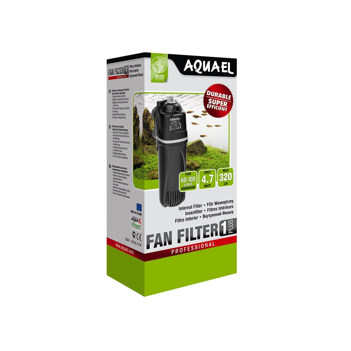 

Внутренний фильтр для аквариума AQUAEL FAN 1 Plus AQUAEL Aquael BGL-AE-115