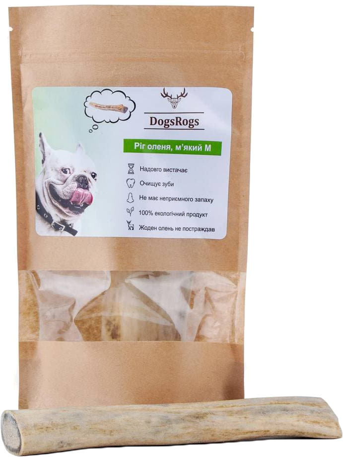 

Лакомства для собак Рог оленя мягкий 20 см DogsRogs BGL-DG-02