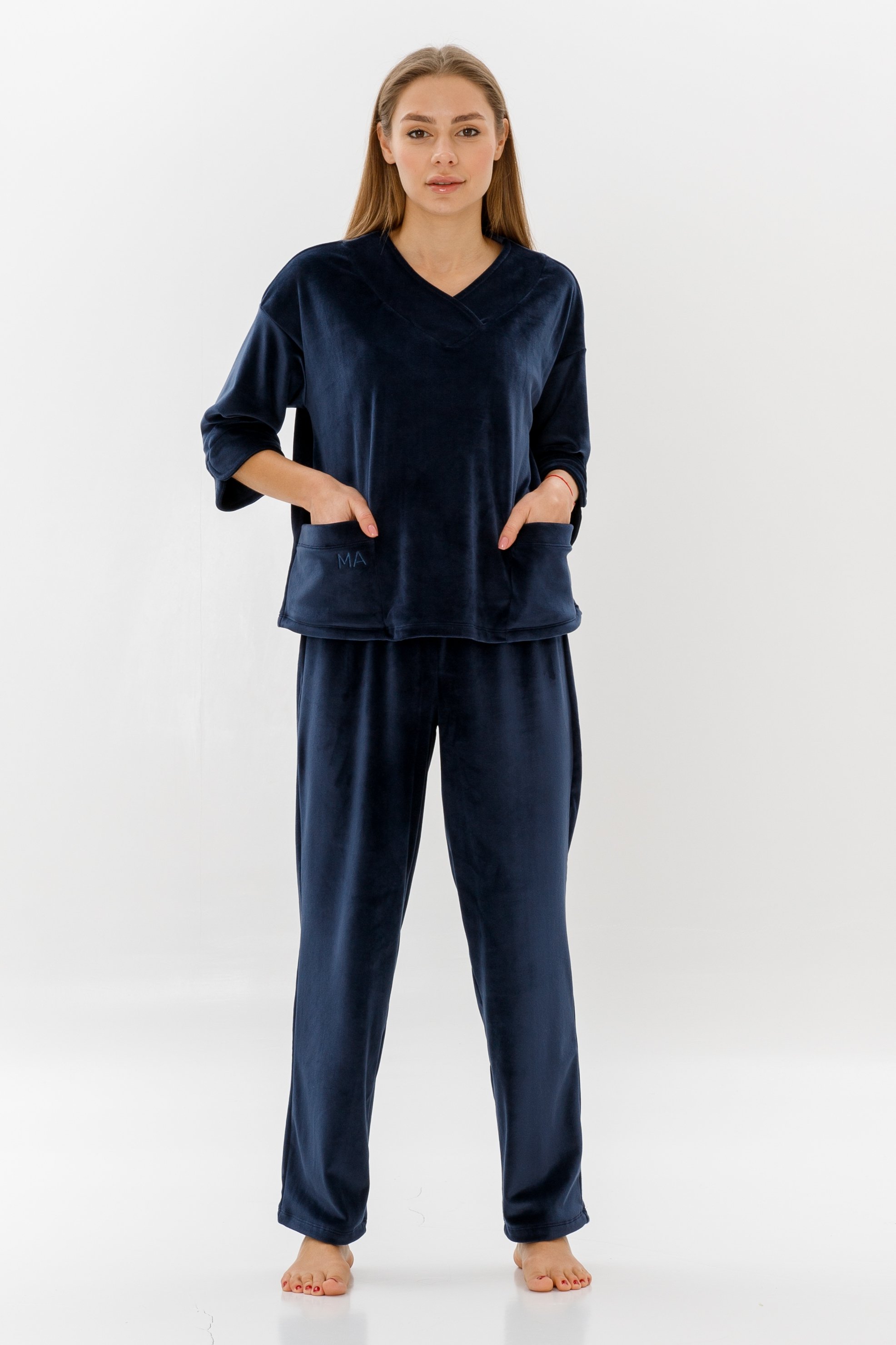 

Очень теплая женская пижама MA.pajama AMELIE 42/44 Темно-синий