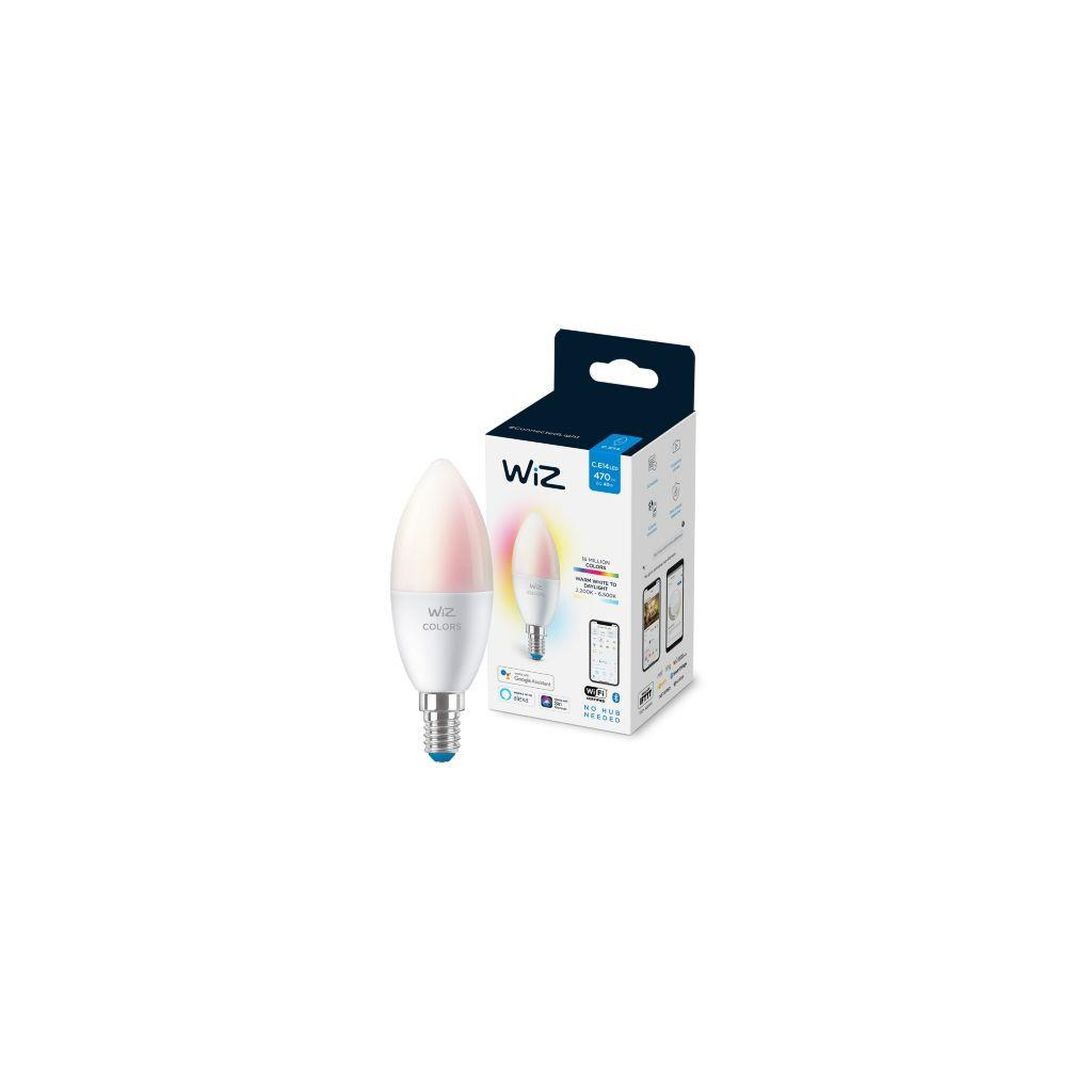 

Умная лампочка WiZ E14 4.9W(40W 806Lm) C37 2200-6500K RGB Wi-Fi
