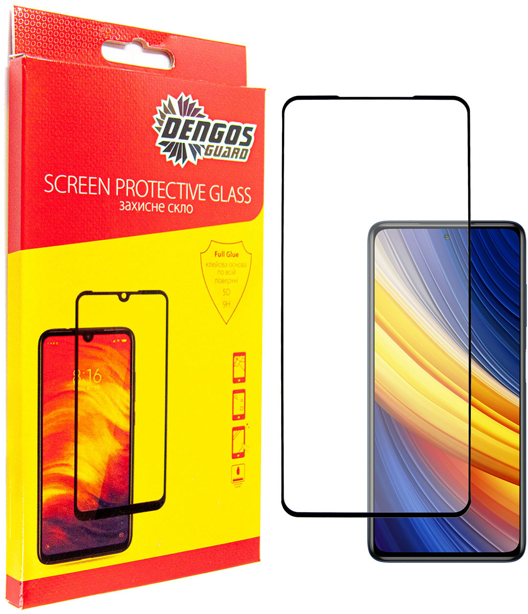 

Защитное стекло DENGOS для Xiaomi POCO X3 Black (TGFG-162)