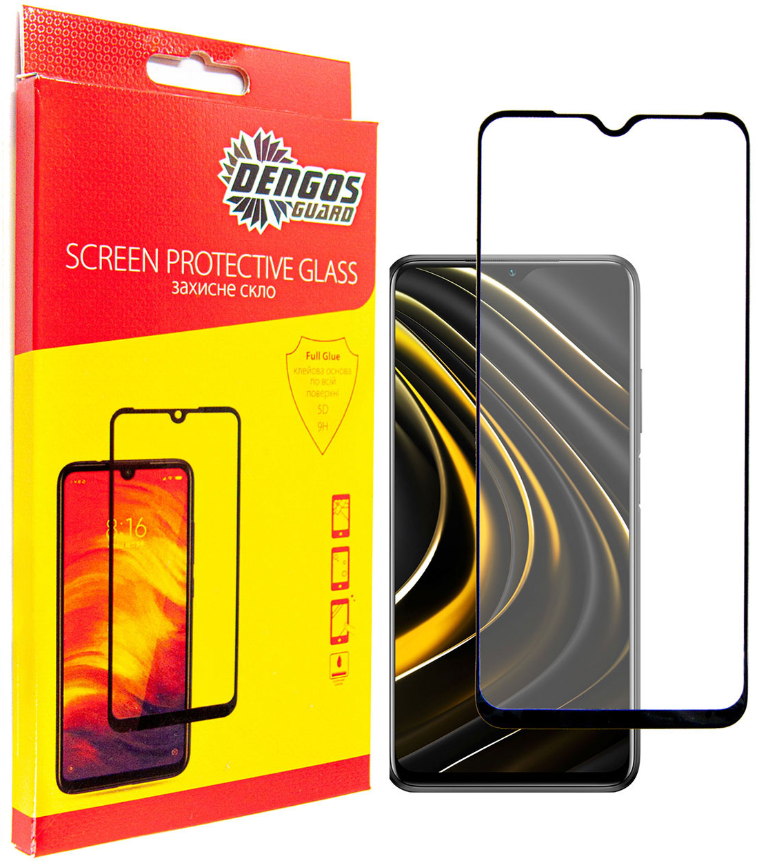 

Защитное стекло DENGOS для Poco M3 Black (TGFG-169)