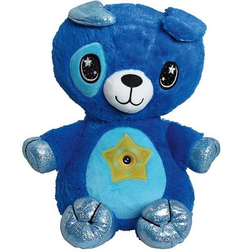 

Мягкая плюшевая игрушка ночник-проектор Star Belly Dream Lites Puppy 7 режимов LED подсветки Медвежонок Синий