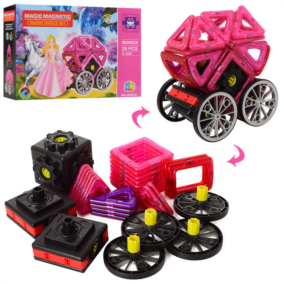 

Магнитный конструктор Карета MAGIC MAGNETIC 29 деталей (46810001)