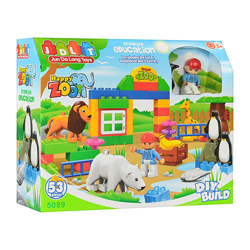 

Конструктор JDLT Зоопарк 5089 с фигурками животных 53 детали (46460006)
