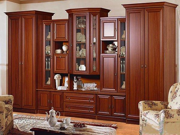 

Гостиная стенка Марсель Скай 392х59х216 орех итальянский