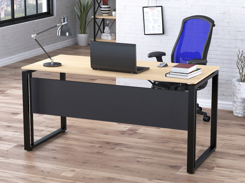 

Компьютерный стол G-160-16 Loft Design 160х70х75,5 черный/дуб борас