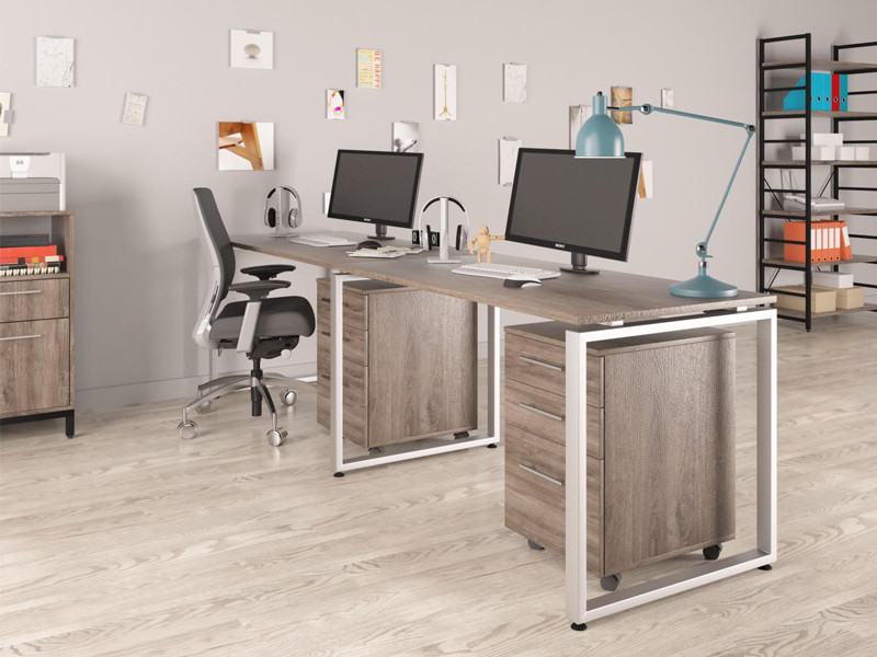 

Компьютерный стол Q-135-2 без царги Loft design 270х70х75 дуб палена