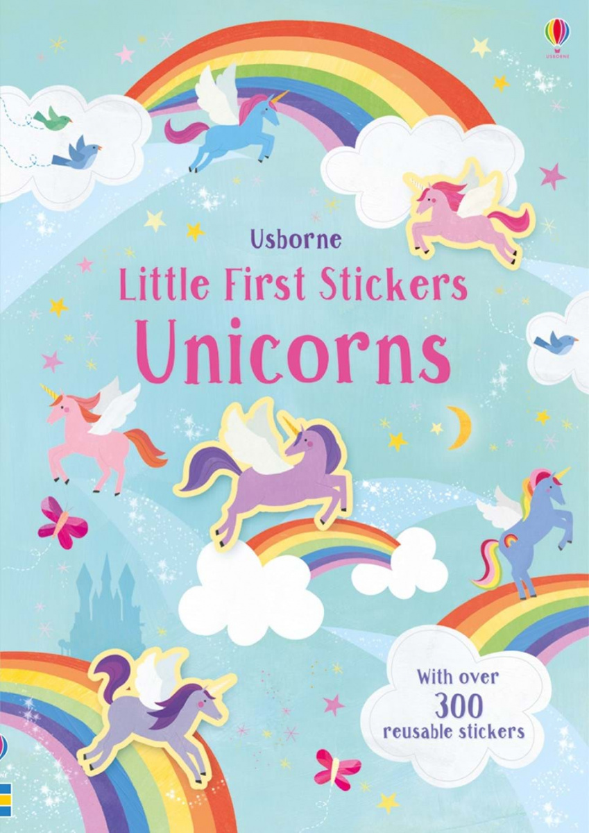 

Книга с наклейками Usborne Усборн Единороги, англ. язык (9781474952231)