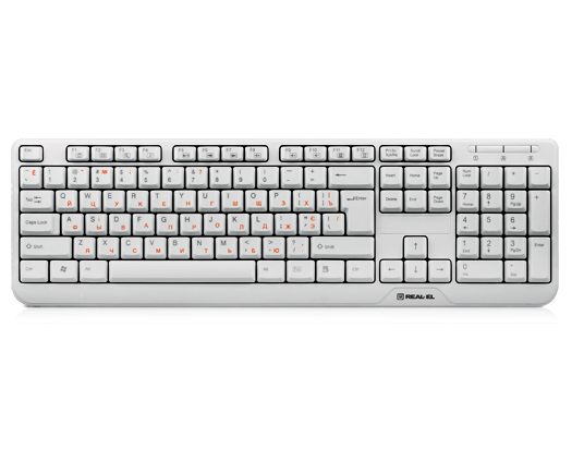 

Клавиатура REAL-EL Standard 500 White USB
