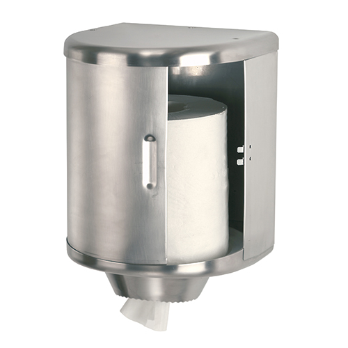 

Тримач паперових рулонних рушників Mediclinics MIDI FRONT OPENING із сатинованим оздобленням