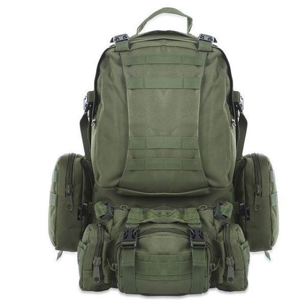

Рюкзак тактический с подсумками B08 олива, 55 л MHz. 53479