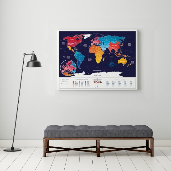 

Скретч карта мира Travel Maps Holiday World FO. 52186