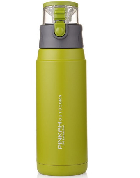 

Термос-бутылка Pinkah PJ-3504 650 мл, зеленая. 53954