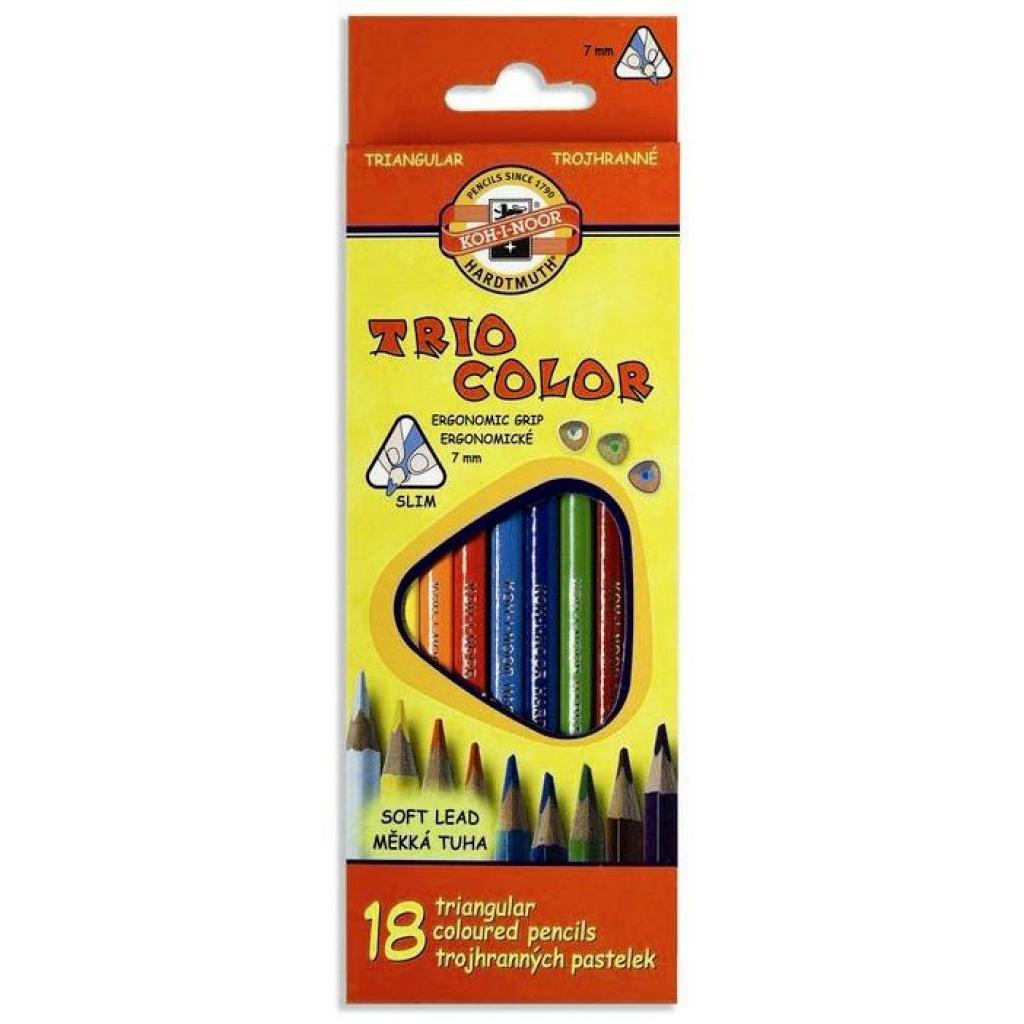 

Карандаши цветные Koh-i-Noor 3133 Triocolor, 18шт, set of triangular coloured pencils (3133018004KS). 53151