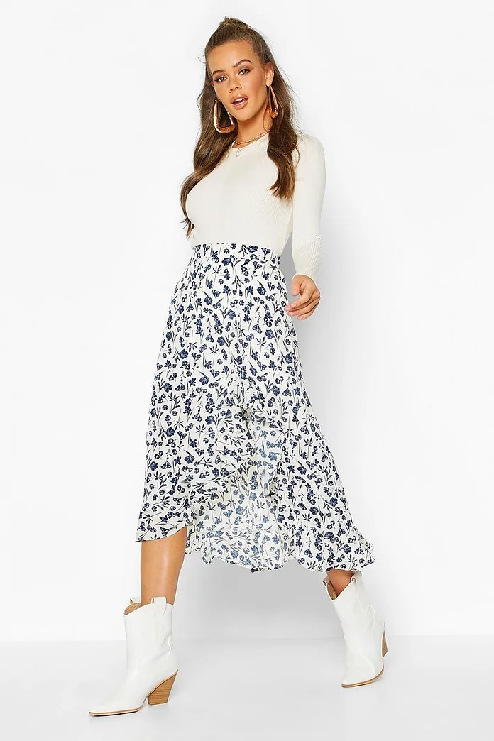 

Юбка Boohoo  белый 8520123003741, Юбка Boohoo 42 белый 8520123003741