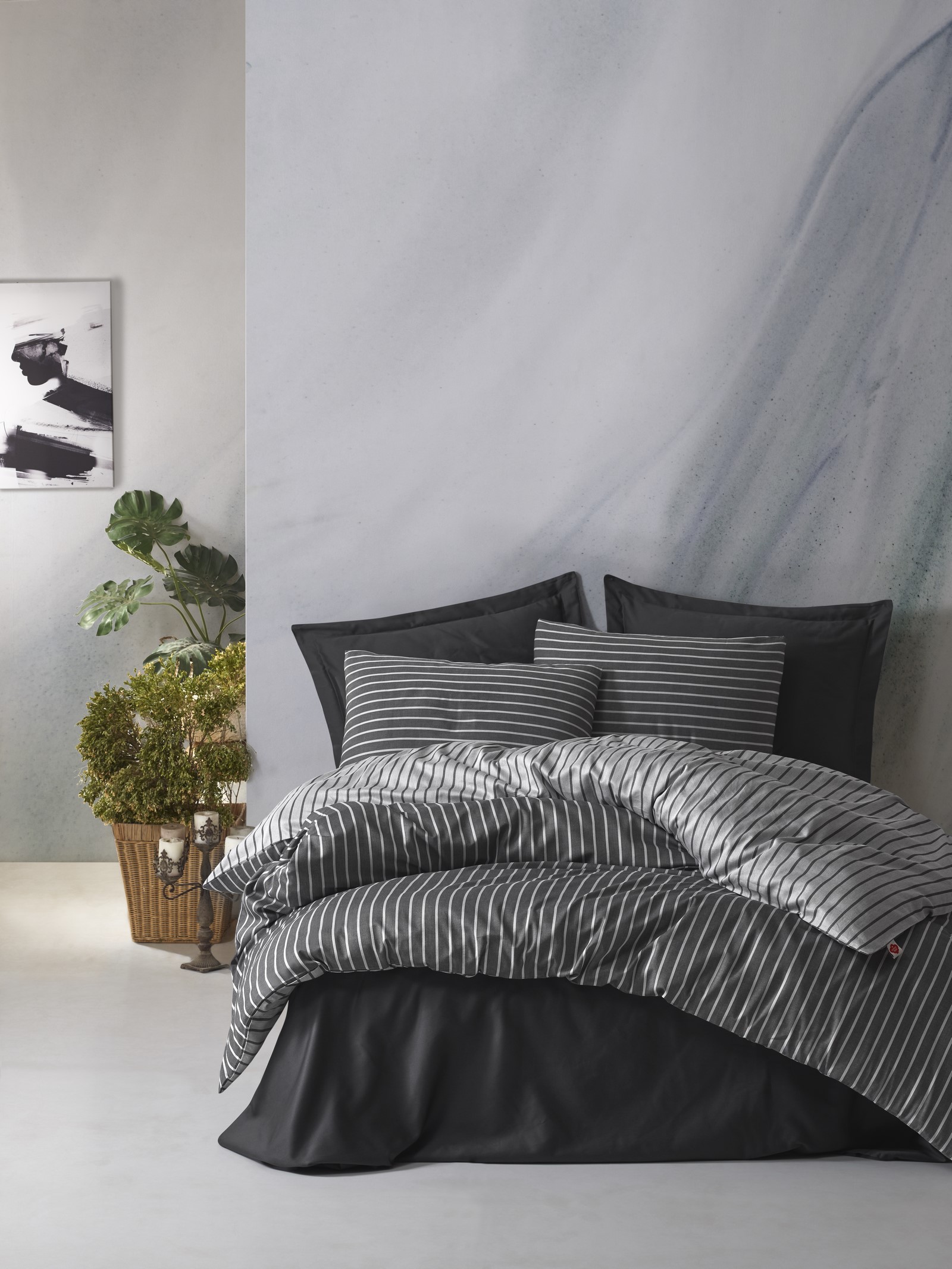 

Комплект постельного белья Cotton Box Bamboo Antrazit 200x220 см