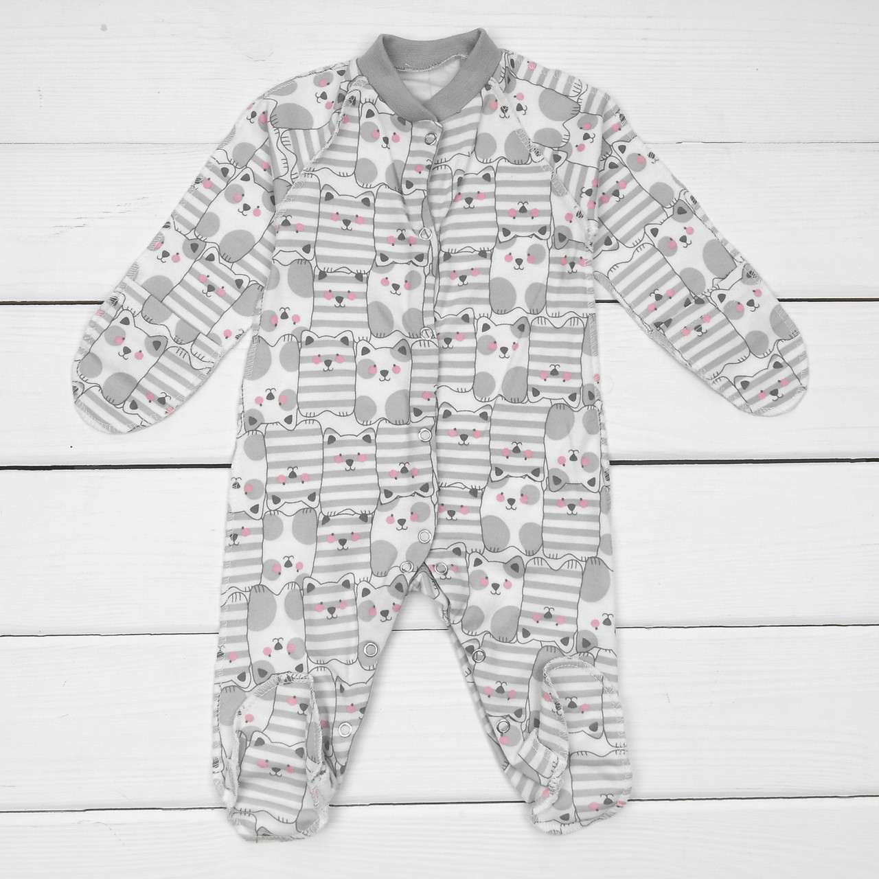 

Человечек Malena котики (интерлок-пенье) 56 см серый